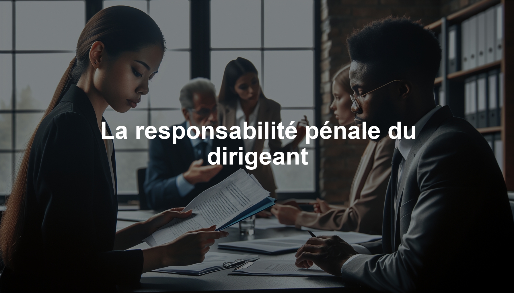 La responsabilité pénale du dirigeant