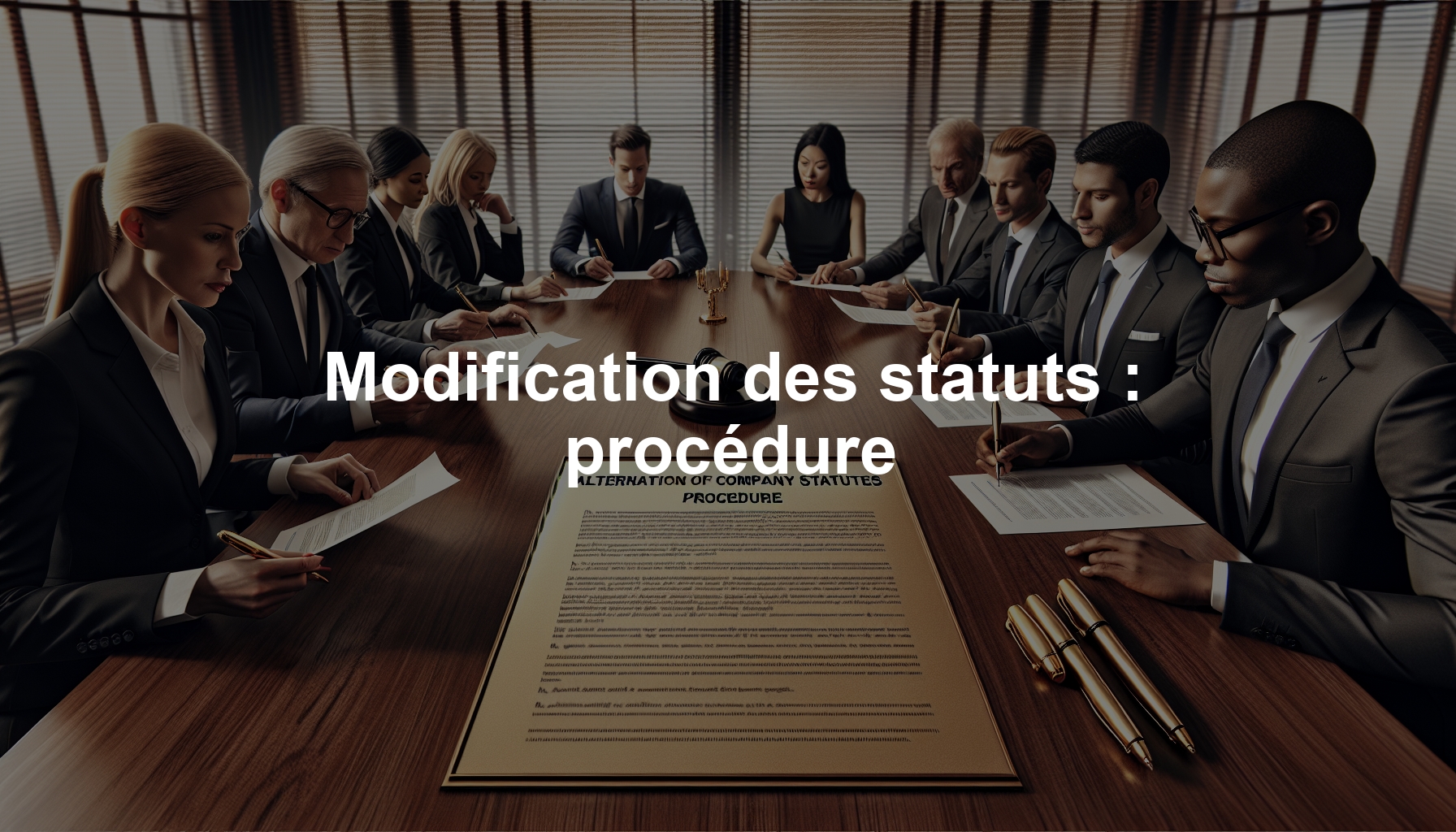 Modification des statuts : procédure